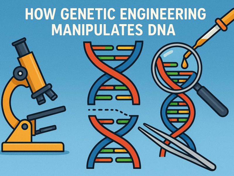 How genetic engineering manipulates DNA.