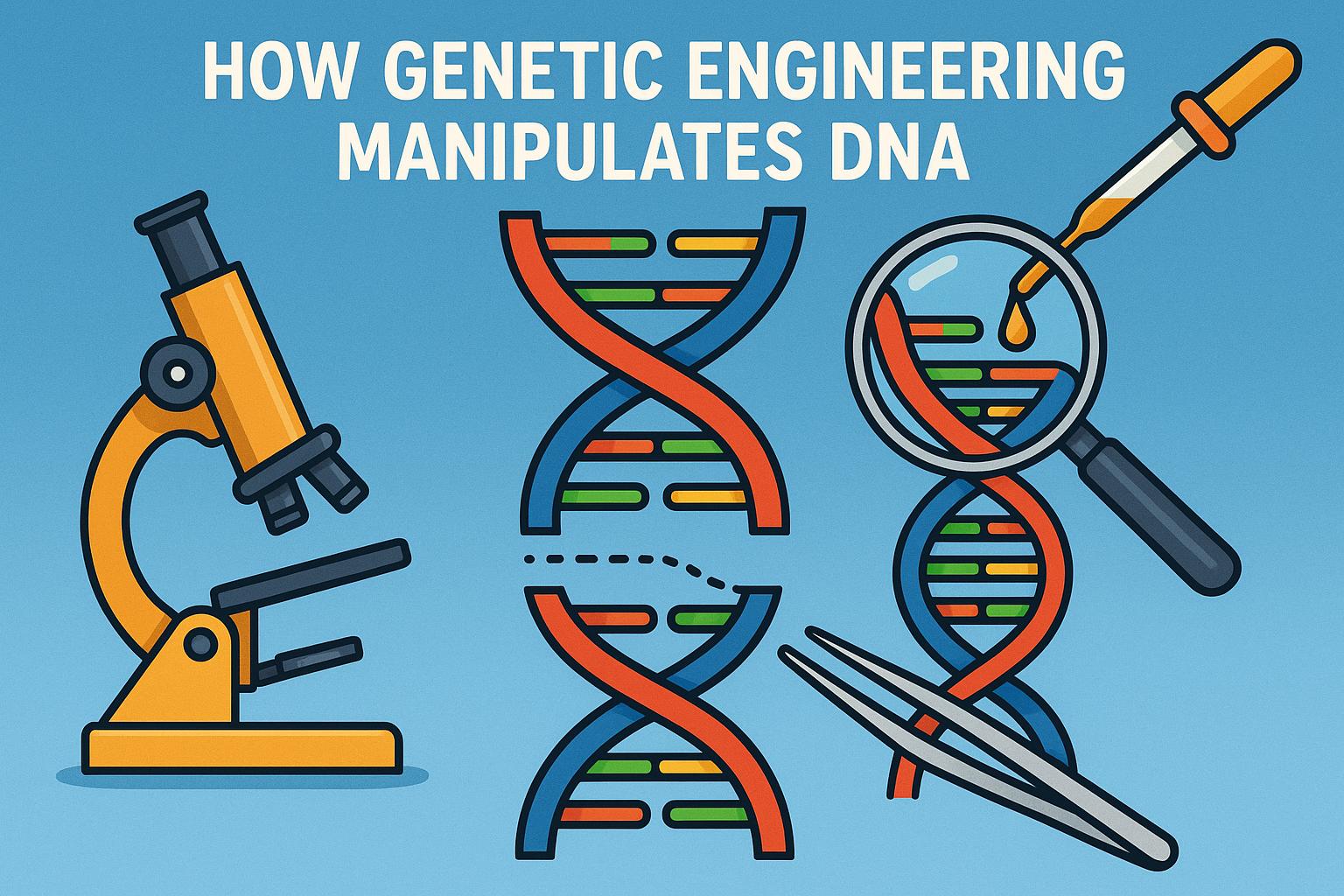 How genetic engineering manipulates DNA.