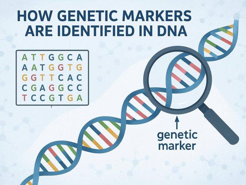 How genetic markers are identified in DNA.