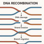 The process of DNA recombination.