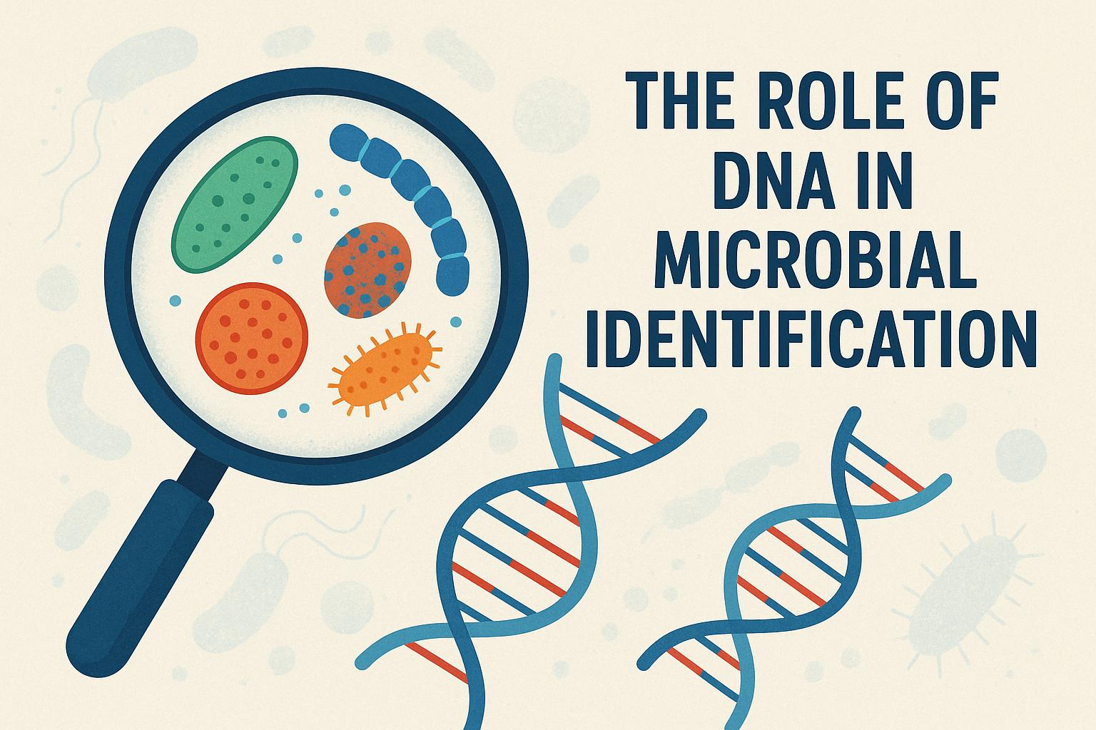 The role of DNA in microbial identification.